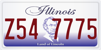 IL license plate Z547775