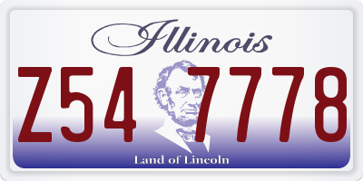 IL license plate Z547778