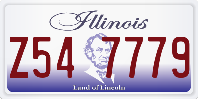 IL license plate Z547779