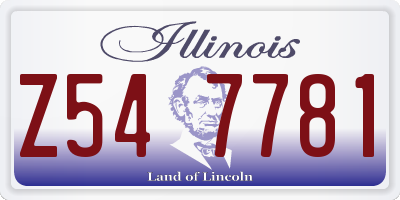 IL license plate Z547781