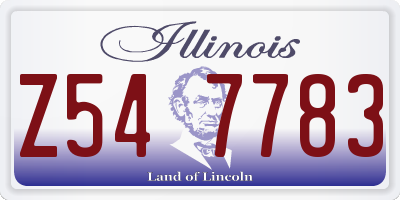 IL license plate Z547783