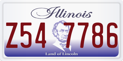 IL license plate Z547786