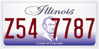 IL license plate Z547787