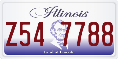 IL license plate Z547788
