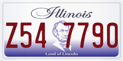 IL license plate Z547790