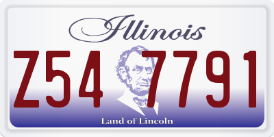 IL license plate Z547791