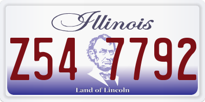 IL license plate Z547792