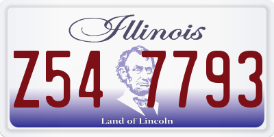 IL license plate Z547793