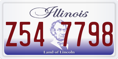 IL license plate Z547798
