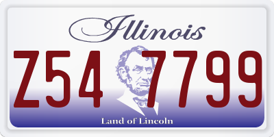 IL license plate Z547799