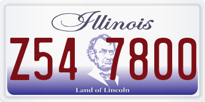IL license plate Z547800