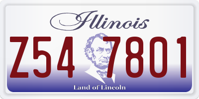 IL license plate Z547801