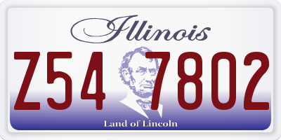 IL license plate Z547802