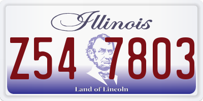 IL license plate Z547803