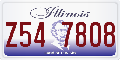 IL license plate Z547808