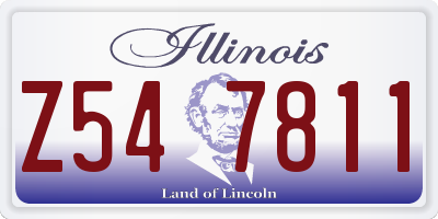 IL license plate Z547811
