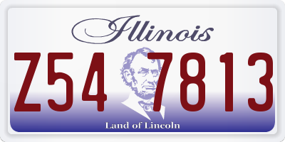 IL license plate Z547813