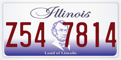 IL license plate Z547814
