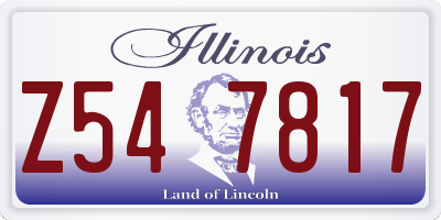 IL license plate Z547817