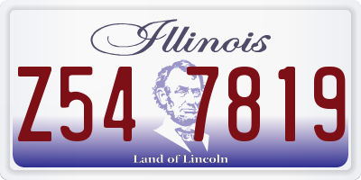 IL license plate Z547819