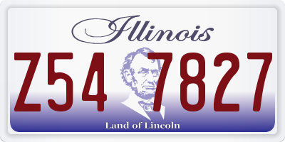 IL license plate Z547827