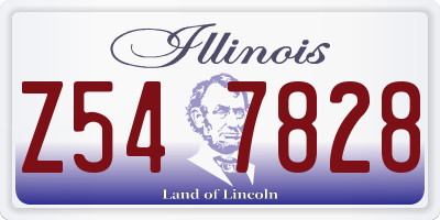 IL license plate Z547828