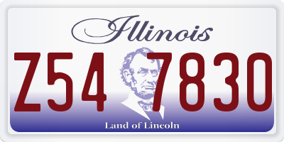 IL license plate Z547830