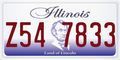 IL license plate Z547833