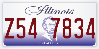 IL license plate Z547834