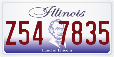 IL license plate Z547835