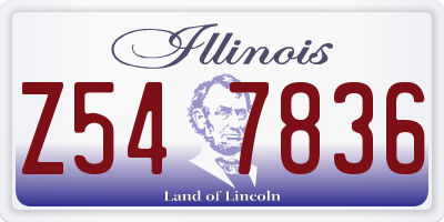 IL license plate Z547836