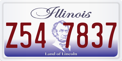 IL license plate Z547837