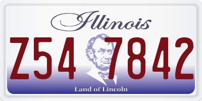 IL license plate Z547842