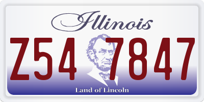 IL license plate Z547847
