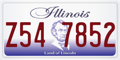 IL license plate Z547852