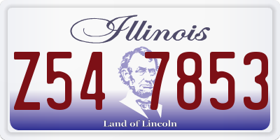 IL license plate Z547853