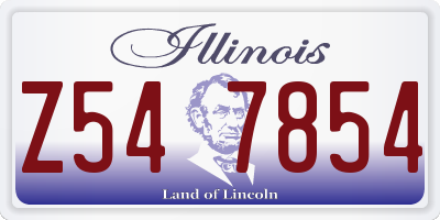 IL license plate Z547854