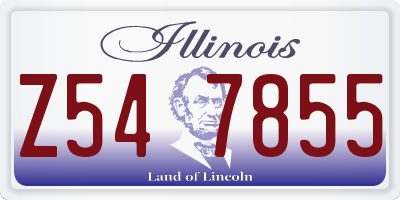 IL license plate Z547855