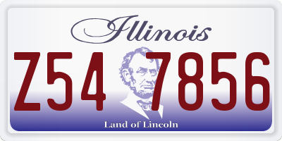 IL license plate Z547856