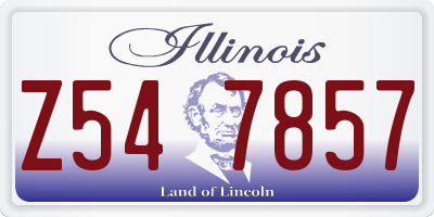 IL license plate Z547857
