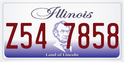 IL license plate Z547858
