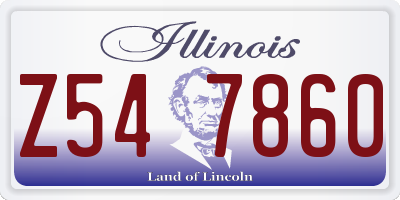 IL license plate Z547860