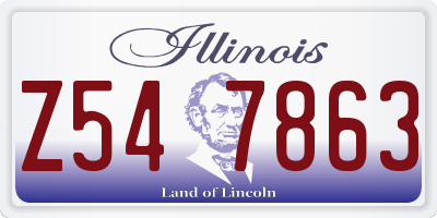 IL license plate Z547863