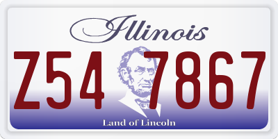 IL license plate Z547867