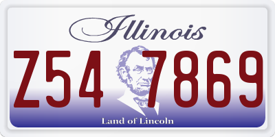 IL license plate Z547869