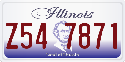 IL license plate Z547871