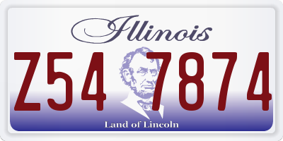 IL license plate Z547874