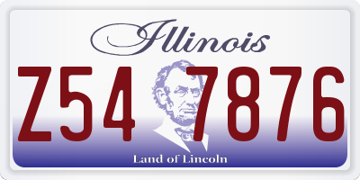 IL license plate Z547876