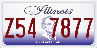 IL license plate Z547877