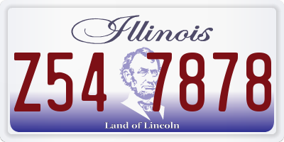 IL license plate Z547878